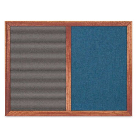 United Visual Products Enclosed Corkboard, 1 Door, 72"x36", 4" Fra, UV3418-WHITE-FORBO UV3418-WHITE-FORBO